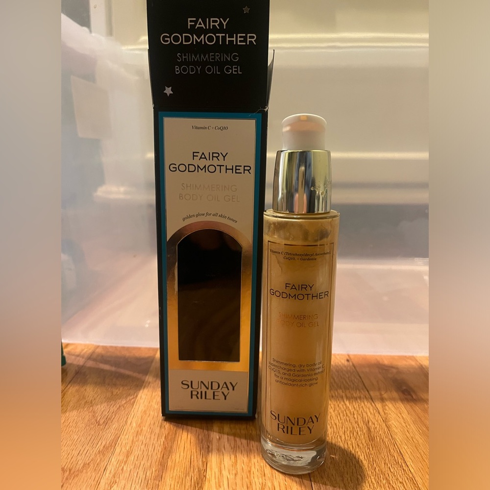 Sunday Riley fairy godmother shimmering body oil gel